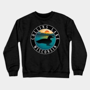 Collins Lake Wisconsin Loon Crewneck Sweatshirt